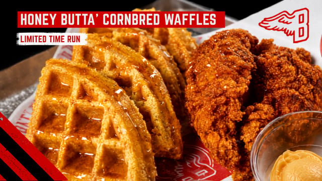 CORNBRED CHICK N WAFFLES.